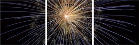 Tablou cu artificii (cu ceas) (90x30 cm)