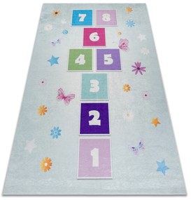 BAMBINO 1075 covor lavabil Grădină hopscotch, numere pentru copii anti-alunecare - verde - SECUNDAR-COTATI PRODUSUL
