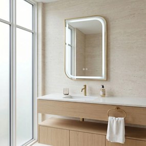 Oglindă LED ZONE 70X50 BRUSH GOLD
