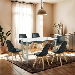 Set de masă Midori 6+1 negru