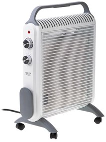 Convector podea Adler AD 7750, 2000W, 2 trepte, Termostat regabil, IP24, Protectie, Alb/Gri