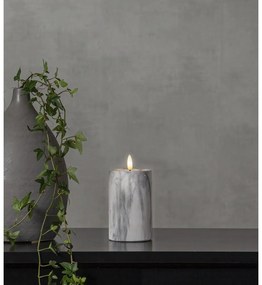 Lumânare cu LED din beton Star Trading Flamme Marble, înălțime 15 cm