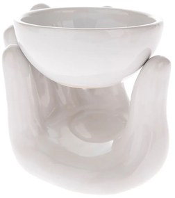 Lampă aromaterapie din ceramică Dakls Posture, alb
