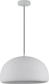 Lustra suspendata cu textura granulata Davo 43cm, gri piatra