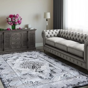 Covor negru elegant în stil vintage Lăţime: 80 cm | Lungime: 150 cm