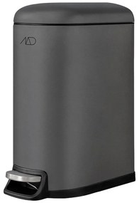 Coș de gunoi gri închis cu pedală din metal 10 l Walther – Mette Ditmer Denmark