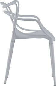 Scaun de masa KATO din plastic, gri deschis