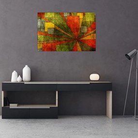 Tablou cu abstracție geometrică (90x60 cm)