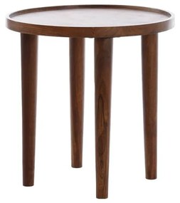 Măsuță auxiliară rotundă din lemn masiv de acacia ø 49 cm Qiano – Light &amp; Living