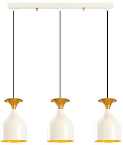 Lustră pe cablu SIVANI 3xE27/40W/230V alb/cupru
