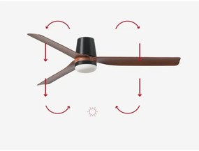 Ventilatro LED dimabil FARO 33831-1TW PUNT TUB M LED/18W/230V 3000/4200/6500K + telecomandă