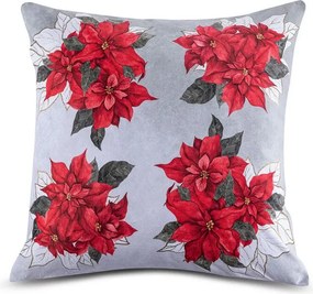 decoDoma Set 3 feţe pernuţe POINSETTIA, 45 x 45 cm