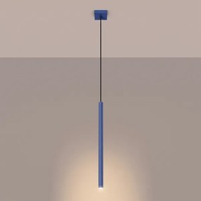 Sollux SL.2125 - Lustră suspendată pe cablu PASTELO 1xG9/8W/230V albastră