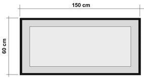 Oglindă Idea Black and Atlantic Pine, 150 cm, L