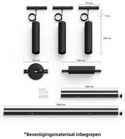 Philips - Set 3x LED RGBW lustr Hue, stmívatelný, 15,6W, 230V, lištový systém