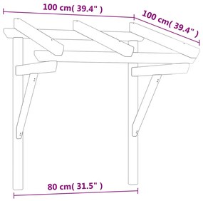 Copertina de usa, 100x100x100 cm, lemn masiv de pin tratat