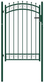 Poarta de gard cu tepuse, verde, 100x150 cm, otel Verde, 100 x 150 cm