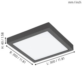 Eglo 98174 - Lumină LED reglabilă pentru exterior ARGOLIS-C LED/22W/230V IP44 BT