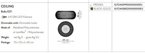 Plafoniera design Art Deco unicat realizat manual Kalatos Prisma
