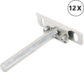 vidaXL Suporturi pentru rafturi plutitoare 12buc Oțel carbon invizibil