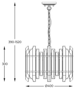 Lustra suspendata design modern Alexandria 6L
