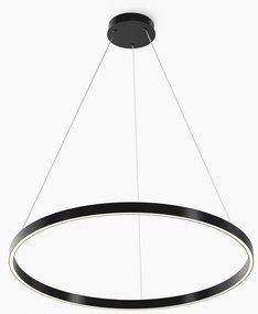 Lustra inelara suspendata LED Rim 80cm negru