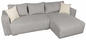 Coltar extensibil Verona Gri Reyat, 290x170x80 cm cu lada de depozitare