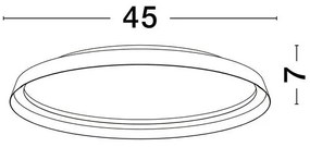 Plafoniera LED design modern circular ORMI coffee D-45cm