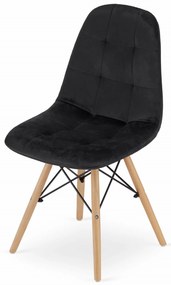 Scaun de masa din catifea neagra, DUMO