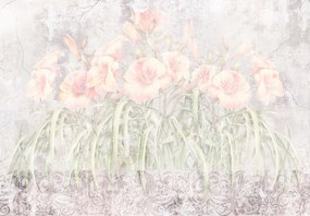 Fototapet - Flori pe perete (147x102 cm)