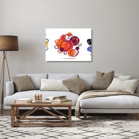 Tablou pe sticlă cercuri colorate (70x50 cm)