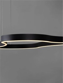 Lustra LED suspendata design modern DUSSA negru, 120x66cm