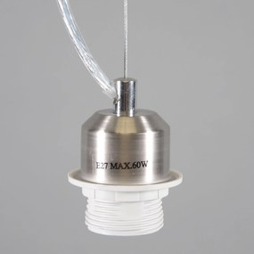 Lampă modernă suspendată din oțel cu abajur 45 cm negru - Cappo 1