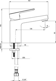 Maro Baterie pentru chiuvetă Finisaj: Crom BLO_020M