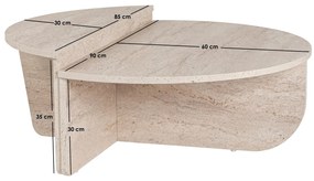 Măsuță de cafea Oronerro 1 (travertin + Marmură). 1106460