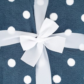 Pătură imitație lână 4Home Bulină albastru, 150 x 200 cm