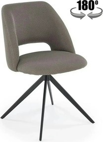 Scaun rotativ K546, gri/negru, panza/metal, 52x60x79 cm