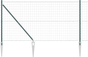 vidaXL Gard cu Stâlp Verde 1,2 x 10 m Oțel