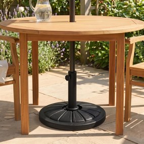 Outsunny Suport 13kg din Ciment pentru Umbrelă Soare, Bază Rotundă Rezistentă 48mm, Negru | Aosom Romania