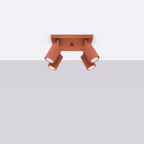 Spot Sollux SL.1640 KARBON 4xGU10/10W/230V roșu