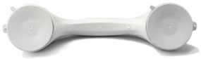 Spirella Bară de sprijin pentru baie cu ventuze șiindicator SAFE, albă, 40 cm