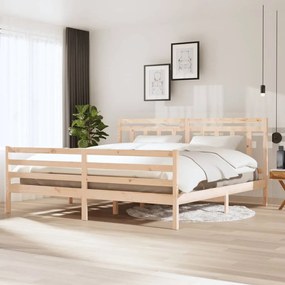 3100674 vidaXL Cadru de pat, 200x200 cm, lemn masiv