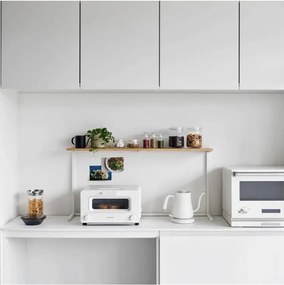 Raft suplimentar alb/în culoare naturală din lemn 90x18 cm Tower – YAMAZAKI