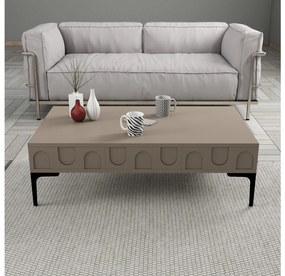 Set mobilier living Lyantela (tmavoBej + negru). 1107140