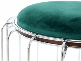Taburet tapitat/masuta de cafea rotund/a Comfortable 50x50x45 cm verde