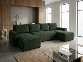 Set coltar in U SMART COSARO verde inchis 295x140 cm II. calitate