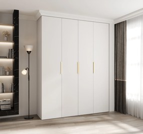 Dulap de haine 190 cm Carmela 50-4 (alb + Auriu). 1126846