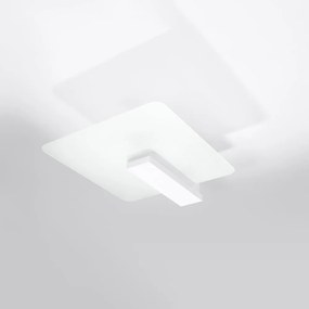Plafonieră albă cu abajur din sticlă 40x47.5 cm Parola – Sollux
