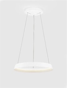Lustra LED suspendata design modern circular ORMI alba D-45cm