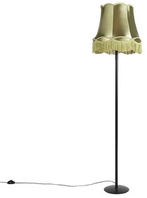 Lampă de podea retro neagră cu nuanță Granny verde 45 cm - Simplo